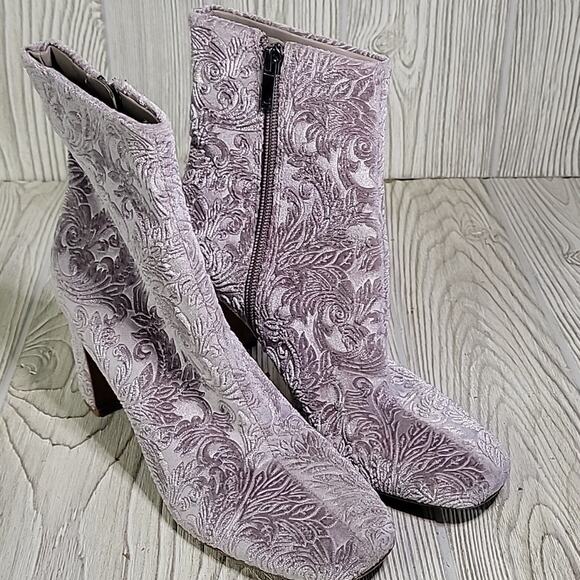 Marc Fisher Gray Comfort Grazie Square Toe Block Heel Ankl Boots Womens 6 - Picture 10 of 13